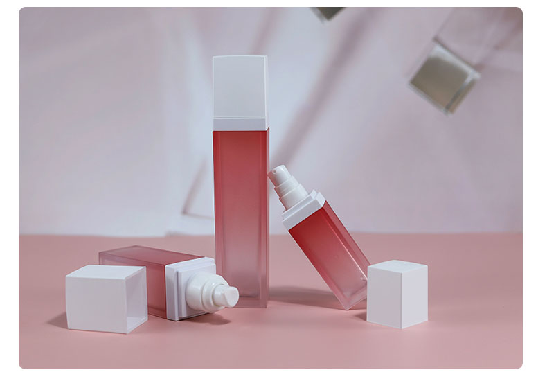 Transparent Square Acrylic Bottle Plastic Eye Cream Jar For Packaging Screen Printing