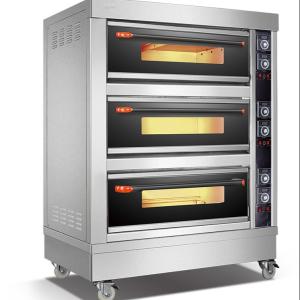 Wholesale 3 Deck Oven 6 Pan Commercial Conveyor Electric Pizza Oven For Bakeries from china suppliers