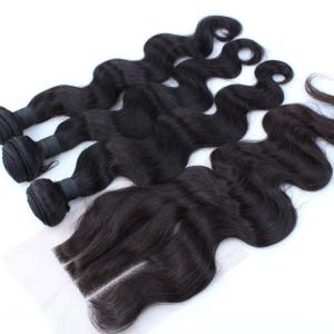 Wholesale Virgin Brazilian Human Hair Lace Closure With Bundles Unprocessed 4x4 Lace Closure from china suppliers