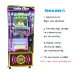 Playfun Coin Operated Indoor Amusement Arcade Wheel Lucky Clip Prize Vending