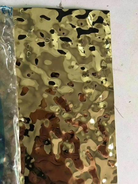 2019 Hot Sale Copper Ripple Pattern 1219*2438 Stainless Steel Mirror Sheets From