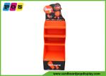 Cardboard Free Standing Advertising Display Stands With Different Depths Shelves