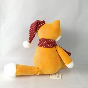 China Orange Santa Stuffed Animal Stuffed Christmas Fox Huggable Baby Fox Toys on sale
