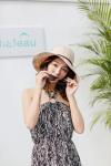 AK17594 fashion polyester braid foldable summer straw hats for womens in stock ,