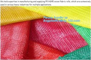 Wholesale 45*75cm Orange Russia PE Knitted plastic raschel leno mesh packing bags for Agriculture fruit vegetable onion garlic cab from china suppliers