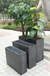 Frost Resistant Round Shape Fiber Clay Planter For Hotel