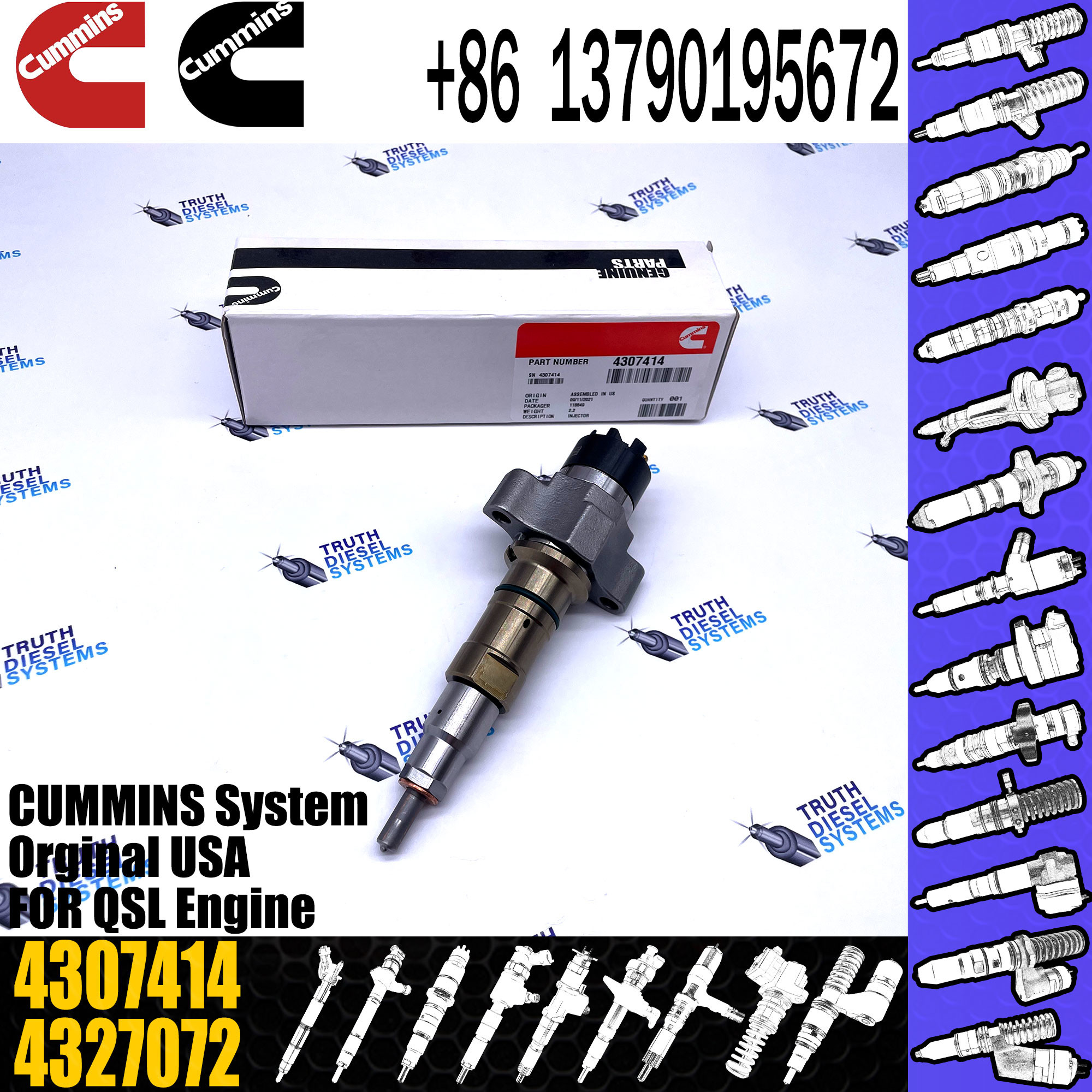 Diesel Engine Fuel Common Rail Injector 4359204 4307414