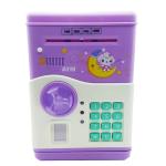 kids educational financial customs atm password put credit cards piggy bank blue