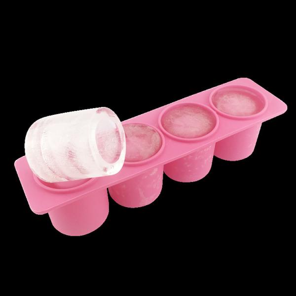 4 Cubes Soft High Quality Silicone Ice Shot Glass Mold Colorful Fancy Ice Shot