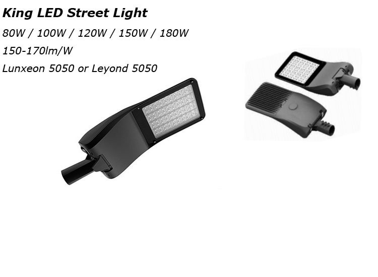 IP66 Toolless 180W LED Street Light 150lm/w with Temepred glass cover and Aluminum Alloy Housing plus UL Listed Driver