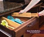 adjustable bamboo wooden silverware drawer organizers drawer dividers