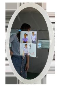 Wholesale 32 inch Transparency acrylic display stand Lipstick display Magic Mirror TV Display from china suppliers