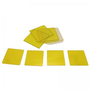China High Quality Optical Color Glass Yellow Golden Glass Filter JB520 JB510 JB470 JB450 on sale