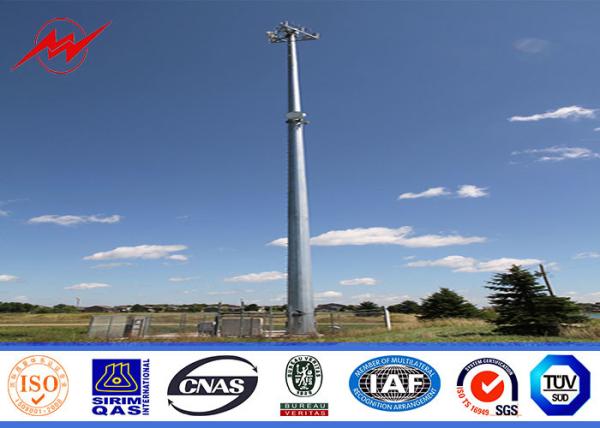 90ft Steel Tubular Telecommunication Monopole Transmission Tower Pole Powder