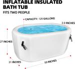 PVC Drop Stitch Blue / Black / White Portable Ice Bath Barrel Cold Plunge