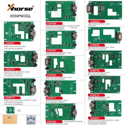 Xhorse Multi Prog Programmer with 13 Full Set Adapters