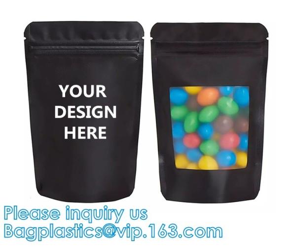 Stand up Side Gusset Clear Square Flat Bottom Bopp Cello Bag Childproof Zipper