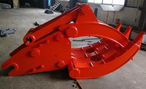 Wholesale Red Color Excavator Rock Grapple Easy Operation Excellent Performance from china suppliers