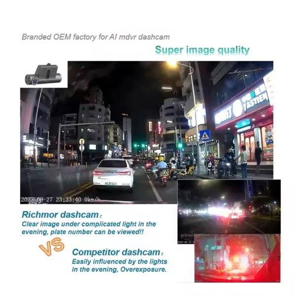 LY-VBK6 AI Dash Cam with ADAS & DMS , 3CH 1080P Car Camera with Voice Control & SOS Alarm