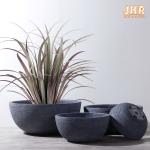 Round Planters Resin Pot Planter Set Lightweight Pots Garden Flower Pots MGO