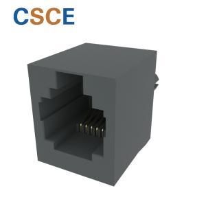 Wholesale 5222 Series RJ11 single Port Modular Jack Connector 6P6C With Post DIP 180 Degree from china suppliers