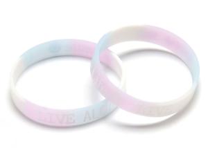 Wholesale Flexible Embossed Silicone Bracelets Heat Resistance No Harmful For Skin from china suppliers