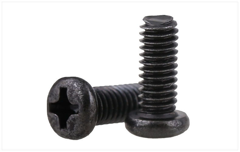 Black Oxide Steel Pan Head Phillips Screws DIN7985 Cross Recessed Drive Pan Head Screws IS07045 Pan Head Screws