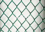 Green Plastic Chain Link Mesh Fence Roll For River Banks / Garden / Airport