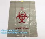 Biohazard Waste Disposal Bags Drawstring, Gallon Capacity, Medical Garbage Bags,