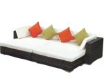 Pe Rattan Sectional Sofa Indoor Furniture Sofa Wrought Iron Sofa Lunge Sunbed