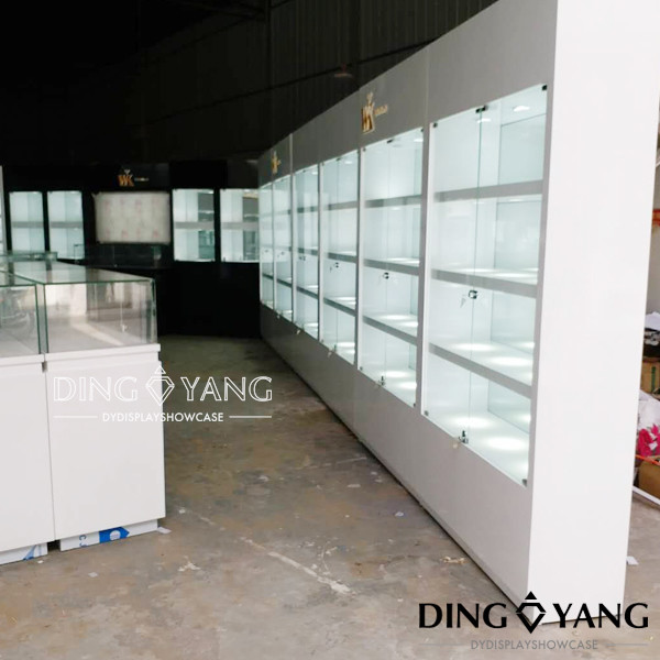 Lights Installed MDF Jewellery Shop Display Cabinets