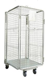 Wholesale Zinc Chrome Warehouse Cage Trolley , Heavy Duty Cage Trolley Adjustable from china suppliers