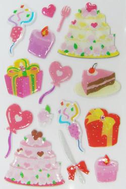 Quality Fancy Lovely DIY Cute Japanese Puffy Stickers For Party Decoration Personalized for sale