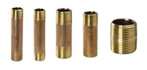 Wholesale Red Brass Pipe Nipple Brass Threaded Running Nipple NPT ANSI / ASME from china suppliers