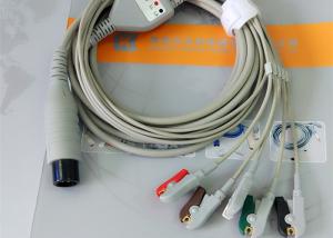 Wholesale Compatible Generic AAMI 6 Pin One Piece Ecg Lead Wires 5 Leads OD 4.00mm from china suppliers