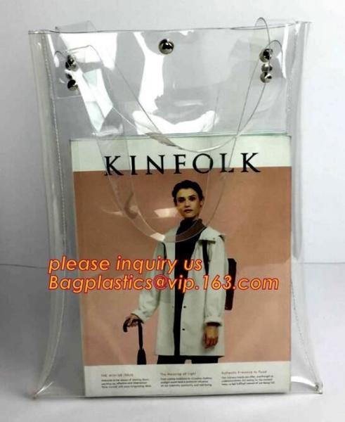 pvc shopping jelly bag promotional pvc duffle bag with handle, rope handle pvc