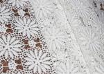 Custom DTM Polyester Floral Guipure Lace Dress Fabric For Haute Couture