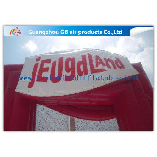 Waterproof Commercial Custom Inflatable Arch Red Gateway Square for Amusement Park / School