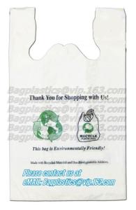 Wholesale Go Green Bamboo Biodegradable Eco-friendly Reusable Plastic T-Shirt Bags Handles Shopping,Compostable Grocery Shopping from china suppliers