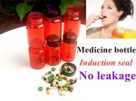 Transparent Red Empty Prescription Bottles 100cc 150ml For Supplement Pill