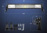 22 Inch 270W Jeep LED Light Bar , Amber White LED Light Bar OEM Service