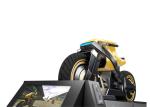 Online Cockpit VR Motorcycle Simulator Black Galvanized Steel Frame Locked Door