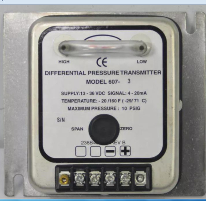 Differential Precision Pressure Transmitter Dwyer 607 Series 607-3 607-4