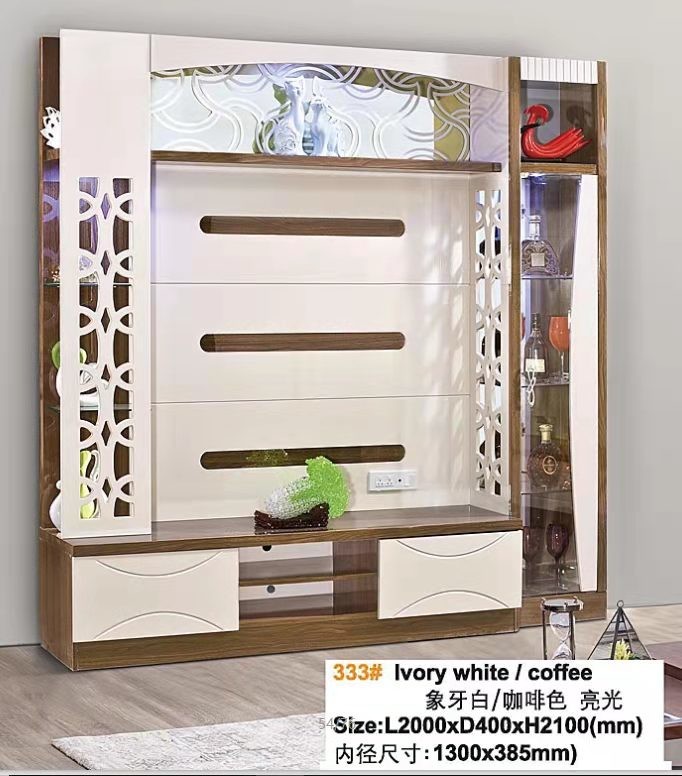 E1 MDF Board Automatic Lift White TV Lift Cabinet Hidden Pop Up Fireplace
