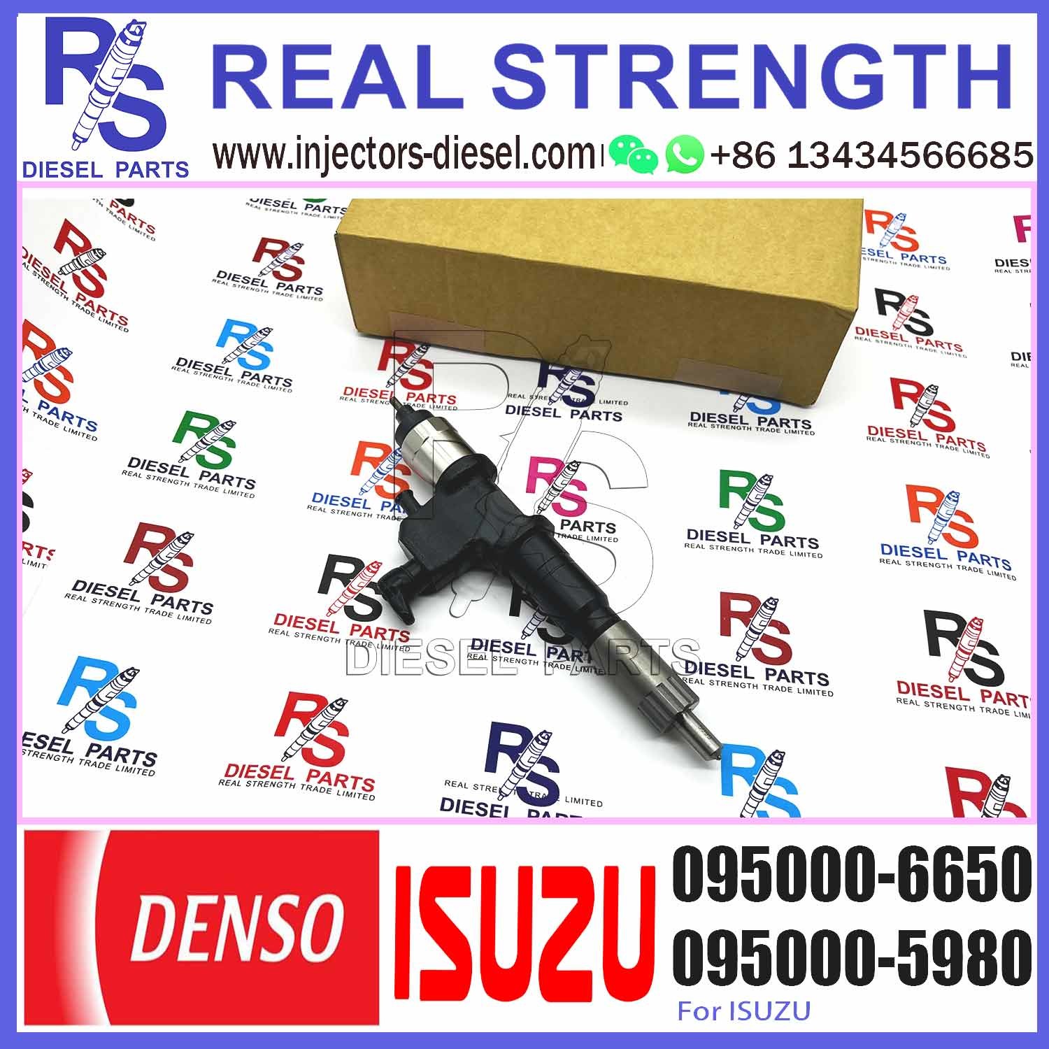 common Rail Diesel Fuel Injector 8-98030550-4 8980305504 095000-6650 for 6WF1 Engine