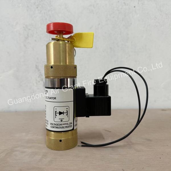 Solenoid Actuator Installed On Cylinder Non Corrosive NOVEC 1230 Fire Suppressio