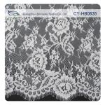 100 Nylon Swiss Voile Chantilly Lace , Customized French Lace Fabric