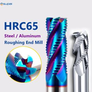 Wholesale Carbide Roughing End Mill 4 Flutes CNC Milling Cutter Bits For Steel Metal 4mm To 20mm from china suppliers