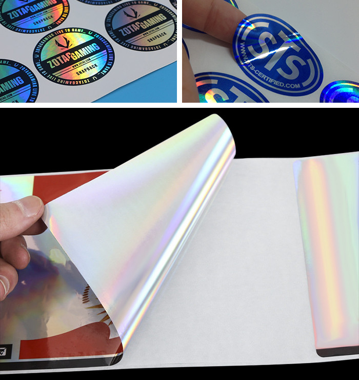 PET Rainbow Laser Surface Self Adhesive Photo Paper A4 For Stickers