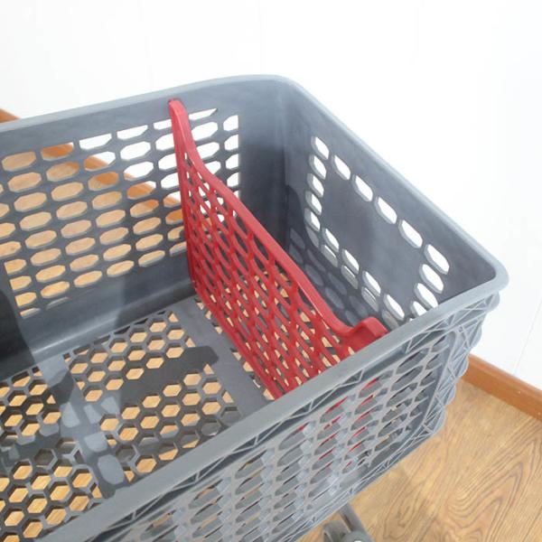130L China All Plastic Push Trolley Plastic Shopping Carts